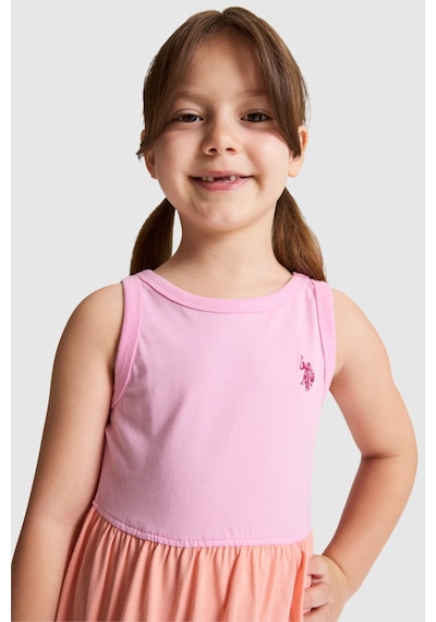 U.S. Polo Assn. Kız Çocuk Pembe Elbise Örme 50325651-vr041