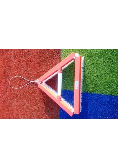Silver Halı Kumlama Granül Fırçası 70 CM Üçgen Çok Renkli