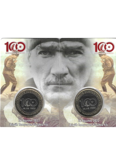 Emir Collectıon 2022 Yılı Büyük Taarruz Un 100.yılı Hatıra Parası Özel Folder