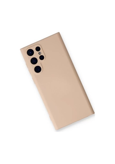Samsung Uyumlu Galaxy S23 Ultra Kılıf Nano İçi Kadife Silikon - Pudra standart
