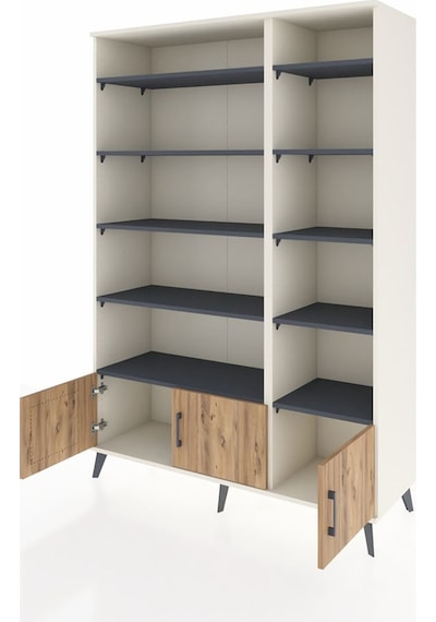 Hyperion Dolap 10 Raflı 3 Kapaklı 132x44x195 Aytaşı-çam/antrasit Aytaşı