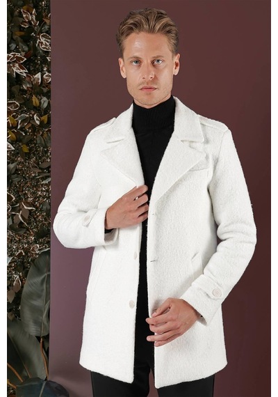 Efor Ka 078 Slim Fit Ekru Spor Kaban Ekru