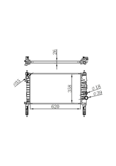 ORIS BOP666026 Radyatör Brazing Mt 620X358X26 Mokka 1.4İ 2013 630774