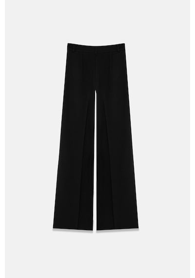 Kadın Siyah Çift Pileli Oversize Pantolon Siyah