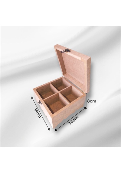 Ahşap-boyanabilir-4 Bölmeli-klipsli-çok Amaçlı Küçük Organizer Ku