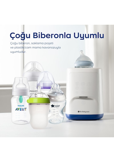 Bc Babycare Gyro Biberon Isıtıcı Buharlı, Nazik Döndürmeli Akıllı Süt Isıtıcı 3 Dakikada Isıtma