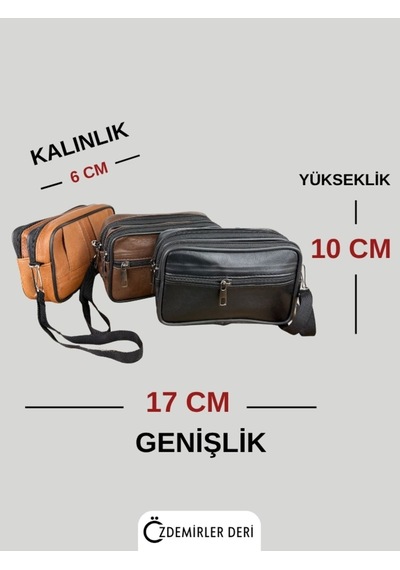 Özdemirler Deri Büyük Boy 3 Gözlü Deri Kemerlik,hakiki Deri Kemer Cüzdanı,bozuk Para,kemer Çantası,inşaatçı Boyacı Siyah Erkek Siyah