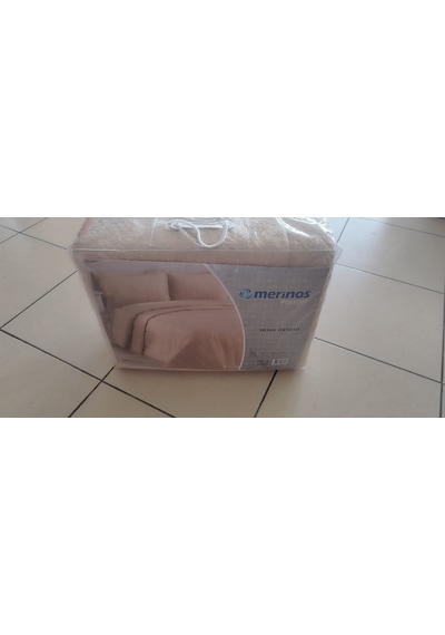 Merinos Yatak Örtüsü Çift Kişilik İpeksoft / Çeyizlik / Günlük Kullanım İçin Uygun Bej