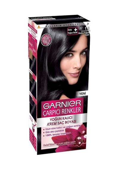 Garnıer Çarpıcı Renkler Krem Saç Boyası 1.0 Ekstra Yoğun Siyah (546573000)