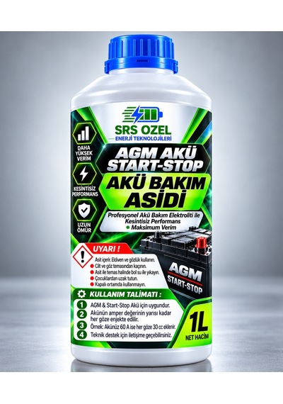 Agm Akü Bakım Asidi, Start-stop Akü, Akü Canlandırma, Akü Bakım Sıvısı