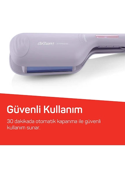 Arzum AR5112 Hypnose Ionmax Profesyonel WAG Maşa, Hızlı Isınan, 32 mm Turmalin Seramik, İyonlu, Lila