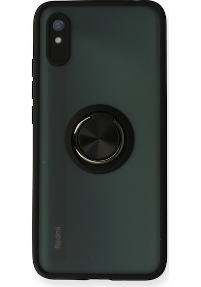 Redmi 9a Kılıf Montreal Yüzüklü Silikon Kapak - Siyah Bzsxx00 1