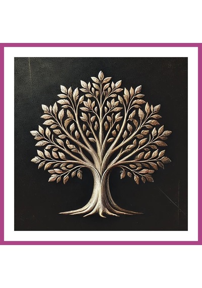 Gees Global Bronz Ağaç Kanvas Tablo 60x60cm Gbzs
