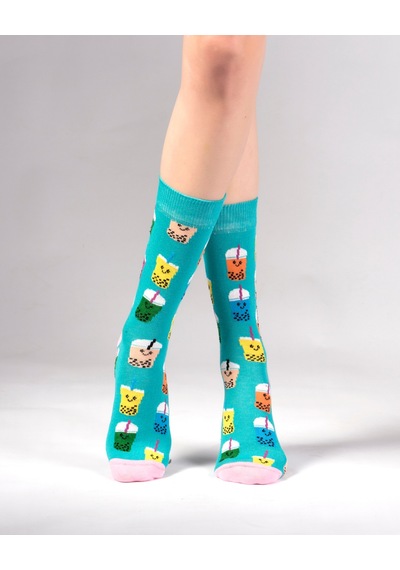 Ozzy Socks Drink Desenli Çorap Turkuaz