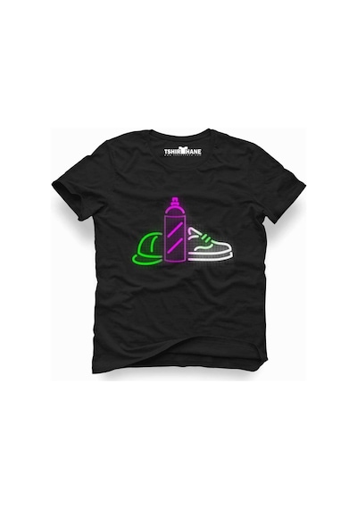 Tshirthane Grafitti Neon Light Tişört Erkek Tshirt
