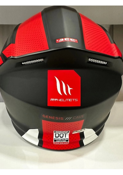 Kask Mt Genesis Sv Cave A5 Çene Açılır Motosiklet Kaskı Mat Siyah - Kırmızı
