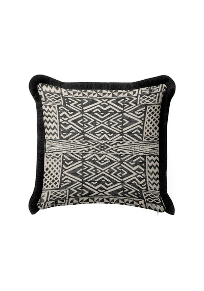 Bohem Etnik Geometrik Desenli Şık Saçaklı Yastık Kılıfı - Tribal Ekru Siyah Püsküllü Kırlent Kılıfı Sessiz Sahil Nova Bohem Etnik Geometrik Desenli Şık Saçaklı Yastık Kılıfı - Tribal Ekru Siyah Püsküllü Kırlent Kılıfı Sessiz Sahil Nova