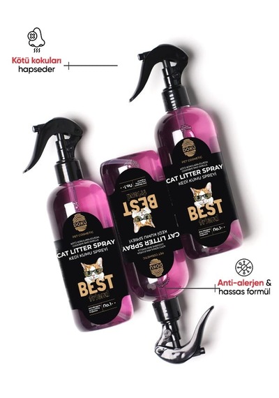 Doku Pet Cosmetic Kedi Kumu Spreyi Topaklanma Yapmayan Kedi Kumu Koku Giderici Sprey 400 ML