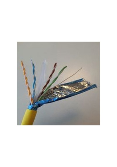 Cat7 S/ftp Lszh Makara 4p 500m Sarı Tek Renk