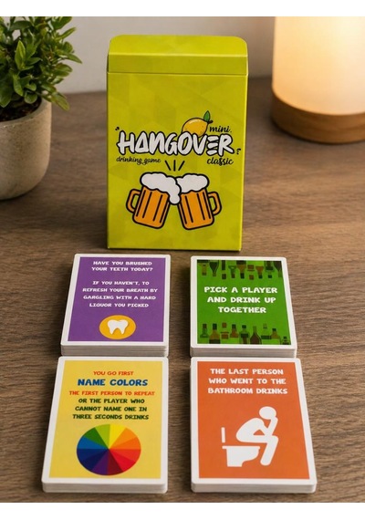 Hangover Mini İngilizce Yazılı Yetişkin Parti Oyunu Eğlenceli Sohbet & Kart Oyunu, Arkadaş Ve Çiftler İçin