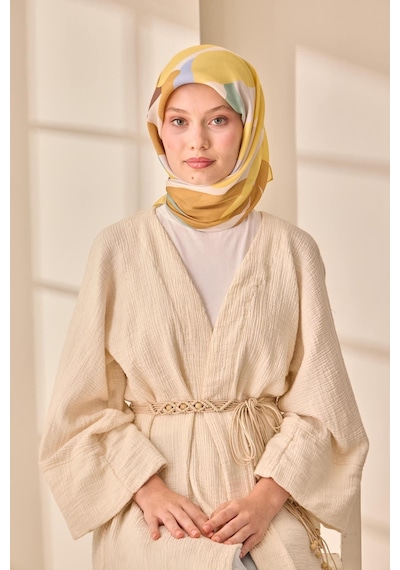 Silk Home Aura Eşarp 140001-08 Butter Yellow, Kahverengi, Bebe Mavi, Mint