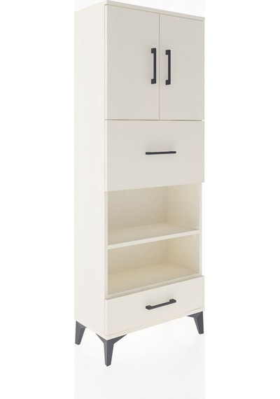 Arges Dolap 4 Raflı 2 Çekmeceli 2 Kapaklı 60x30x163 Aytaşı-aytaşı Aytası