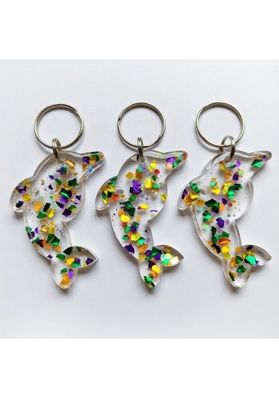 Tahtakale Toptancı Epoksi Silikon Kalıp Çoklu Yunus Balığı Kalıbı Yunus Anahtarlık Kalıbı Silikon 4.5x2.2 Cm 10 Lu