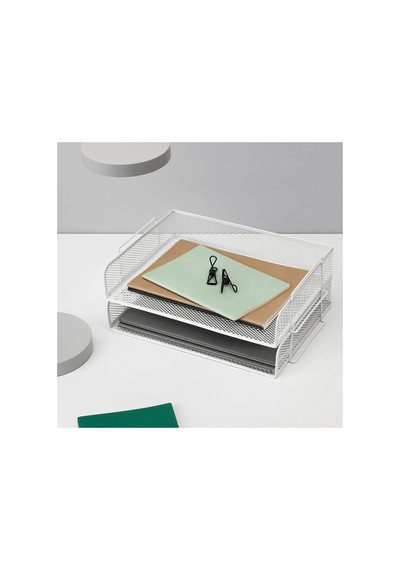 Metal Evrak Rafı 34x24x7 Cm 4'lü Set Katlı Dosyalık Beyaz Raf Çelik Dosyalama Beyaz - 693851319 Diğer