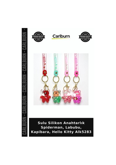 Özel Üretim Figürlü Sevimli Sulu Silikon Anahtarlık Spiderman, Labubu,kapibara, Hello Kitty Alk5283
