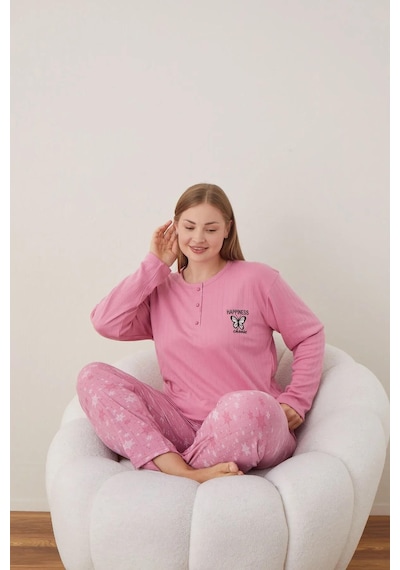 Boyraz Lindros Kadın Pamuklu Düğme Yaka Raporlu İnterlok Battal Pijama Takımı 05110 - 1 Adet Pembe Boyraz Lindros Kadın Pamuklu Düğme Yaka Raporlu İnterlok Battal Pijama Takımı 05110 - 1 Adet Pembe