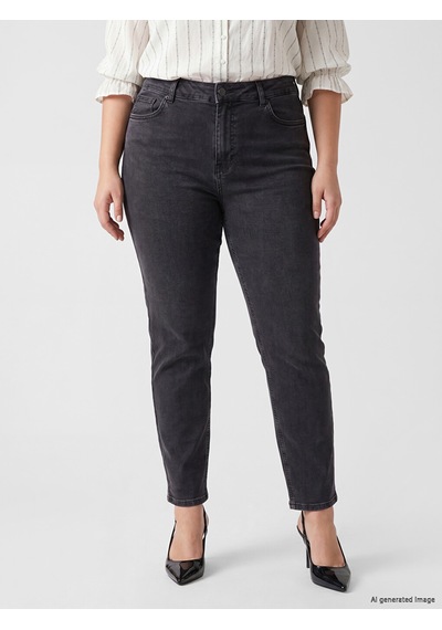 Lcw Grace Siyah Straight Fit Kadın Jean Pantolon
