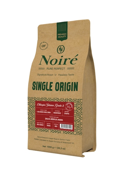Noire Ethiopia Sidamo Grade 2 1000g %100 Arabica Single Origin Çekirdek