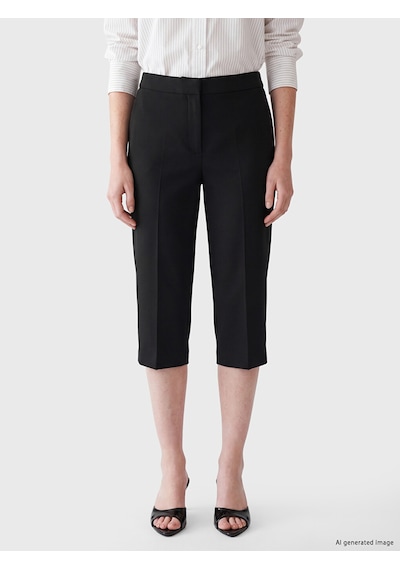Lcw Comfort Siyah Beli Lastikli Kadın Kapri