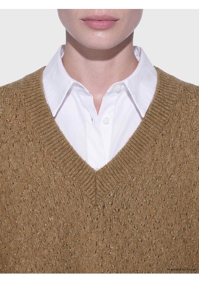 Lcw Everyday Kahverengi Oversize Kadın Triko Süveter