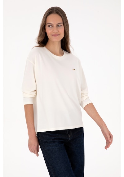 U.S. Polo Assn. Kadın Krem Bisiklet Yaka Sweatshirt 50318159-VR071