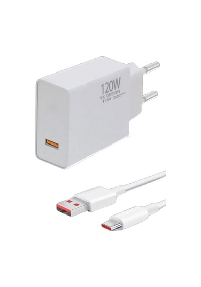 Şarj Aleti Hızlı Güvenli Şarj 120w Usb Type C Uçlu Kablolu Şarj Aleti