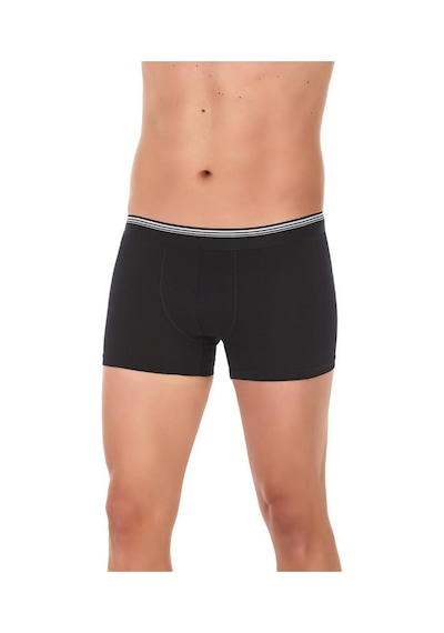 6 Adet Yıldız Erkek Likralı Formen Boxer Short Siyah 366