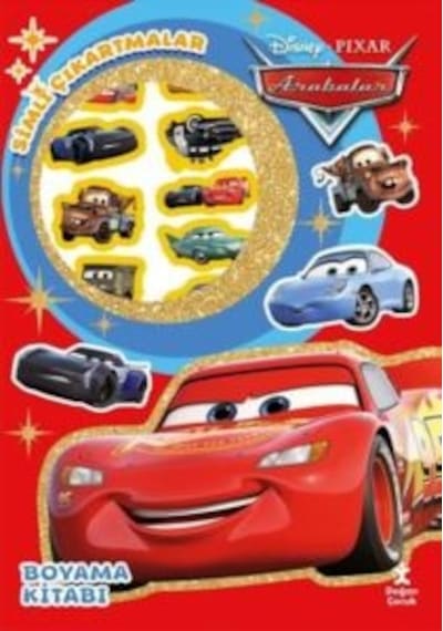 Disney Pixar Arabalar - Star Simli Çıkartmalı Boyama Kitabı Doğan Çocuk Ciltli