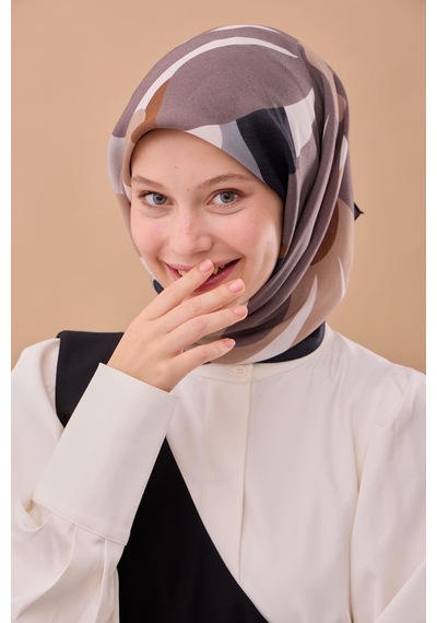 Silk Home Aura Eşarp 140001-01 Siyah, Vizon, Kahve, Gri