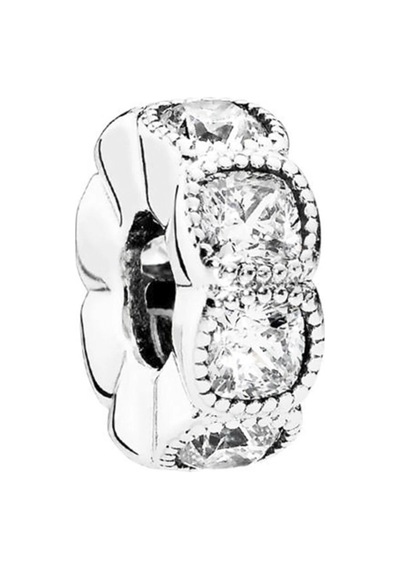 Nur Silver Baget Taşlı Pave Gümüş Charm Nur-bl00245
