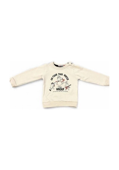 Cantoy Erkek Bebek Winter Yazılı Pamuklu Sweatshirt-14658 Gri