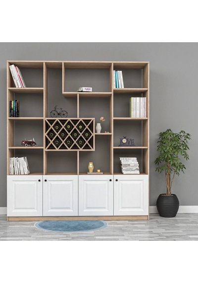 Cross Membran Kapak Kitaplık Mdf Beyaz Cross Membran Kapak Kitaplık Mdf Beyaz