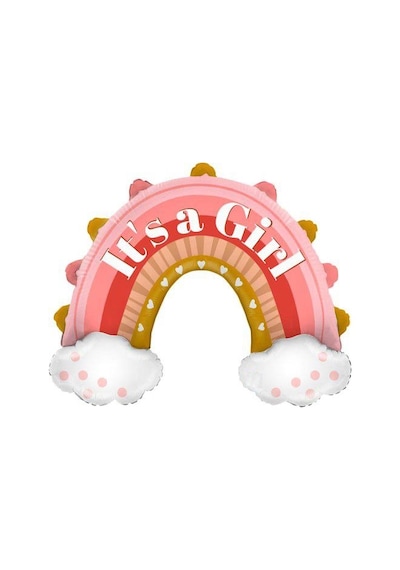 Its A Gırl Gökkuşağı Folyo Balon 32 İnç 72 Cm