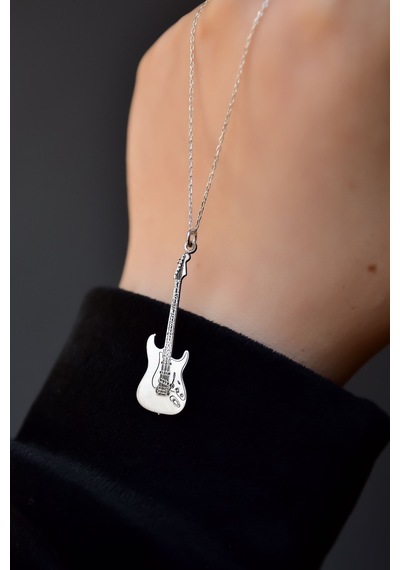 Papatya Silver 925 Ayar Gümüş Retro, Elektronik Gitar Kolye