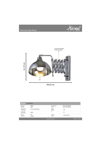 Krom Kaplama Aplik Avonni-hap-9082-k Krom
