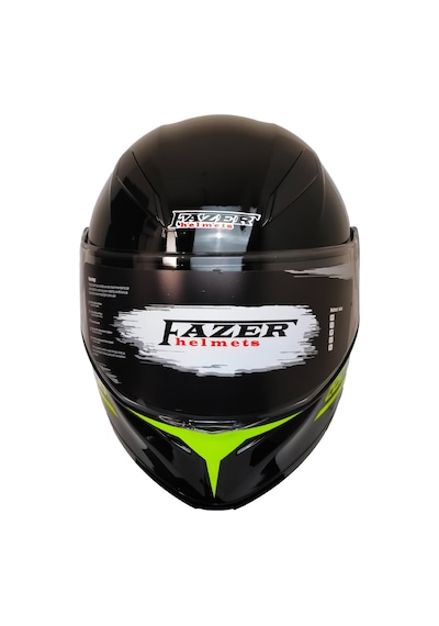 Fazer Ece 22.06 Sertifika Güneş Vizörü Motor Kaskı Eagle Neon Siyah