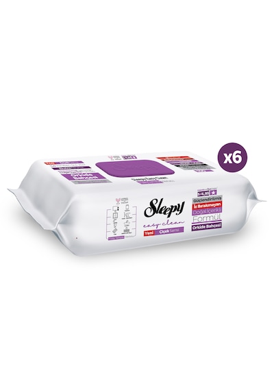Sleepy Easy Clean Orkide Bahçesi Yüzey Temizlik Havlusu Mendili 6x100 (600 Yaprak)