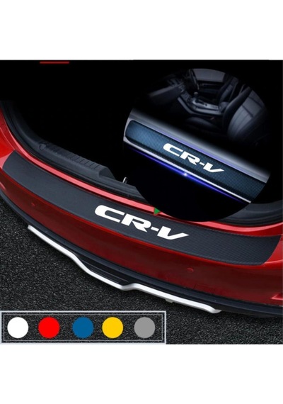 Honda Crv İçin Uyumlu Aksesuar Oto Bagaj Ve Kapı Eşiği Sticker Seti Karbon Kırmızı
