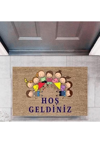 Kapı Önü Paspası Dekoratif Dijital Baskı Çocuklarp-2716 Renkli
