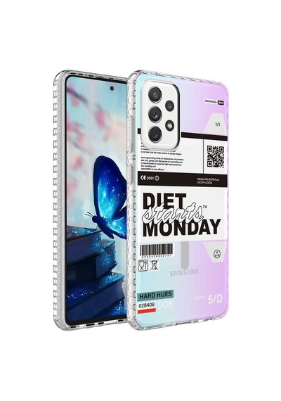 Smcase Samsung Galaxy Uyumlu A72 Kılıf Desenli Elegans Serisi Silikon